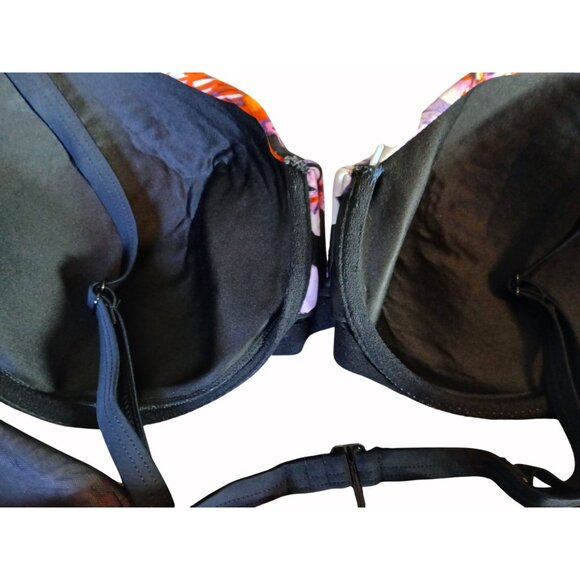 Swim Cacique Womens Tankini Swim Top Floral Multicolor Size 44DDD Padded Cups - Picture 10 of 13